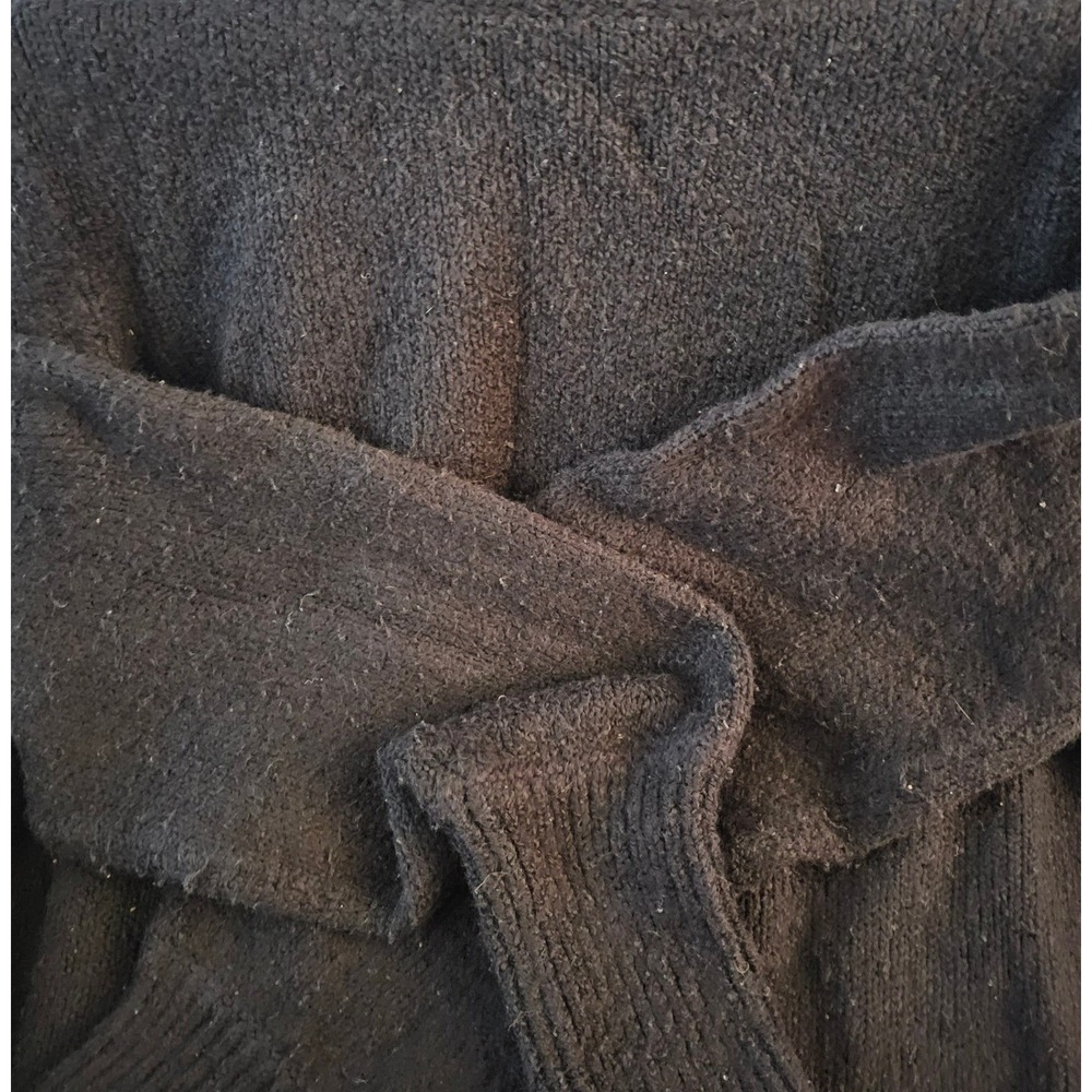 177. Maeve by Anthropologie Puff-Sleeved Black Sweater Cotton Long Sleeve XL - Picture 4 of 8